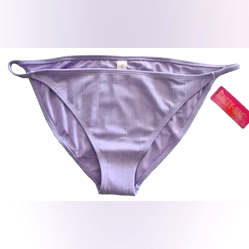 NWT Ninety-Nine° Purple Side Tie Bikini Bottom